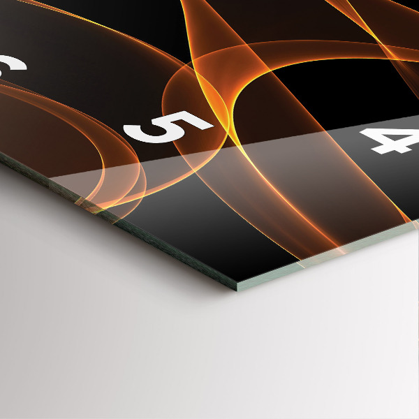 Orologio quadrato Linee arancioni