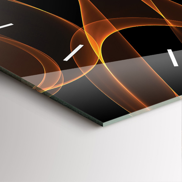 Orologio quadrato Linee arancioni