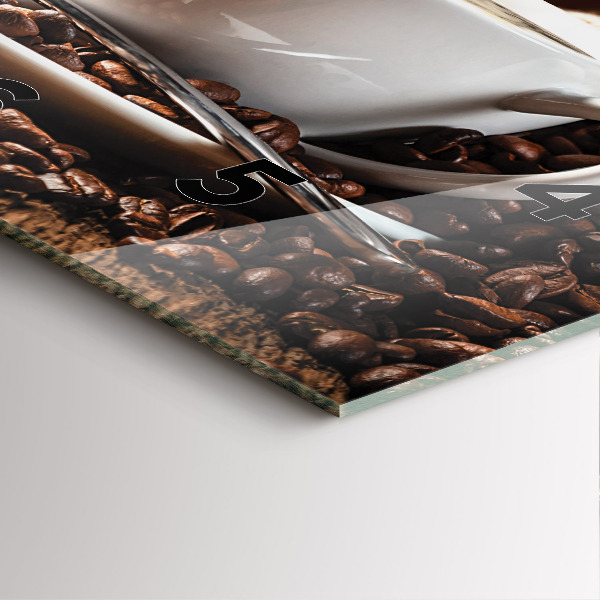 Orologio quadrato Una tazza di caffè