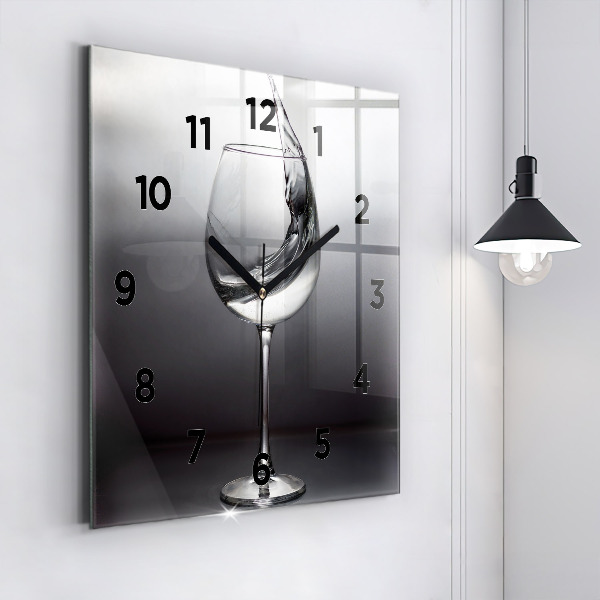 Orologio quadrato Bicchiere di vino