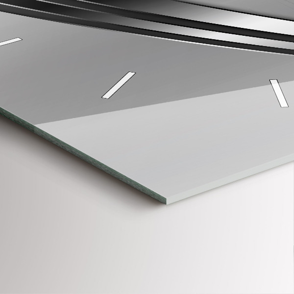 Orologio quadrato Linee d'argento