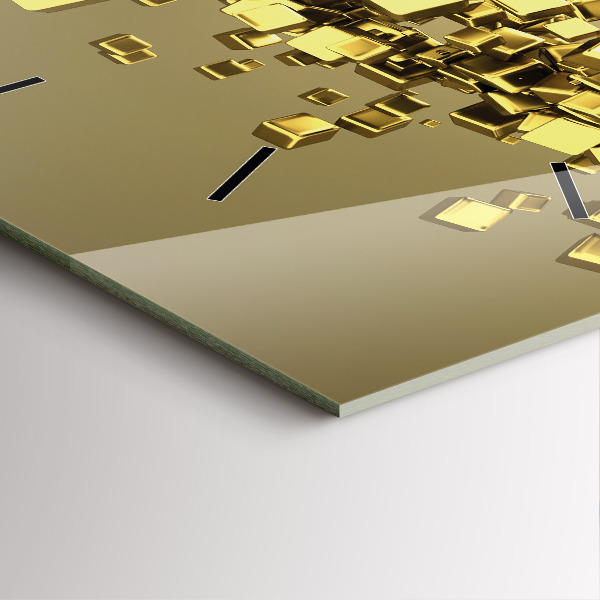 Orologio quadrato Quadrati dorati