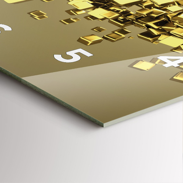 Orologio quadrato Quadrati dorati