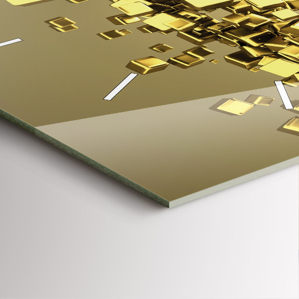 Orologio quadrato Quadrati dorati