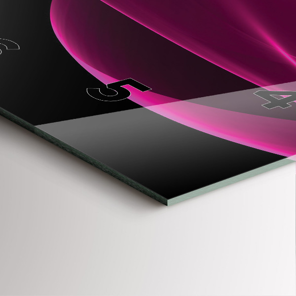 Orologio quadrato Astrazione rosa