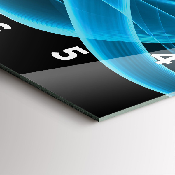 Orologio quadrato Astrazione blu