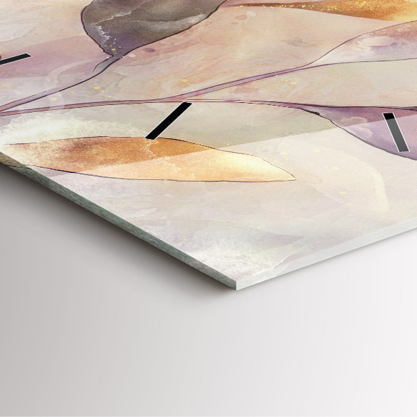 Orologio quadrato Foglie boho astratte