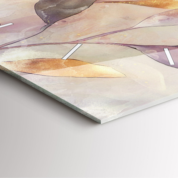 Orologio quadrato Foglie boho astratte