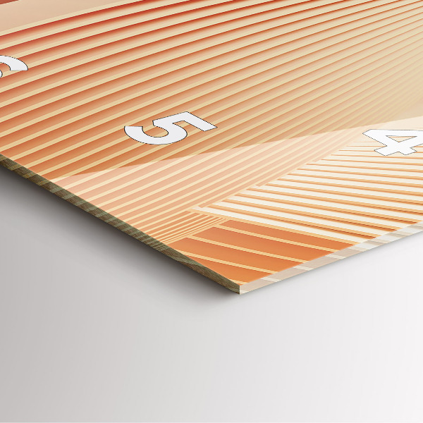 Orologio quadrato Motivo ondulato astratto