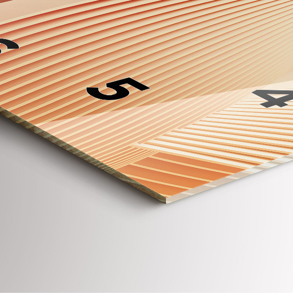 Orologio quadrato Motivo ondulato astratto