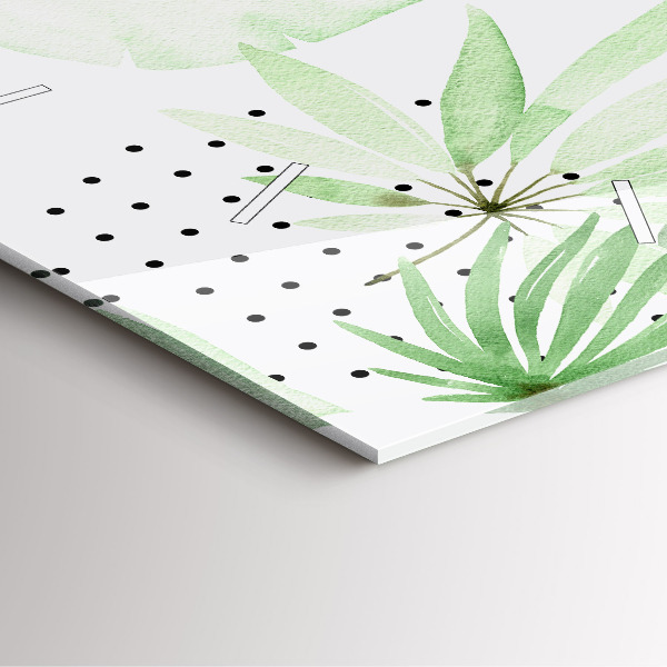 Orologio quadrato Foglie verdi