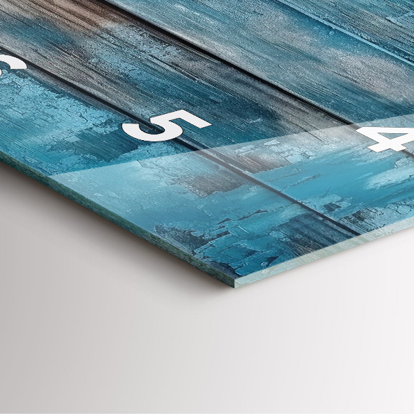 Orologio quadrato Tavole blu