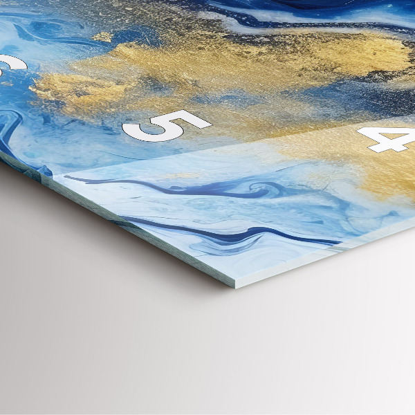 Orologio quadrato Marmo blu