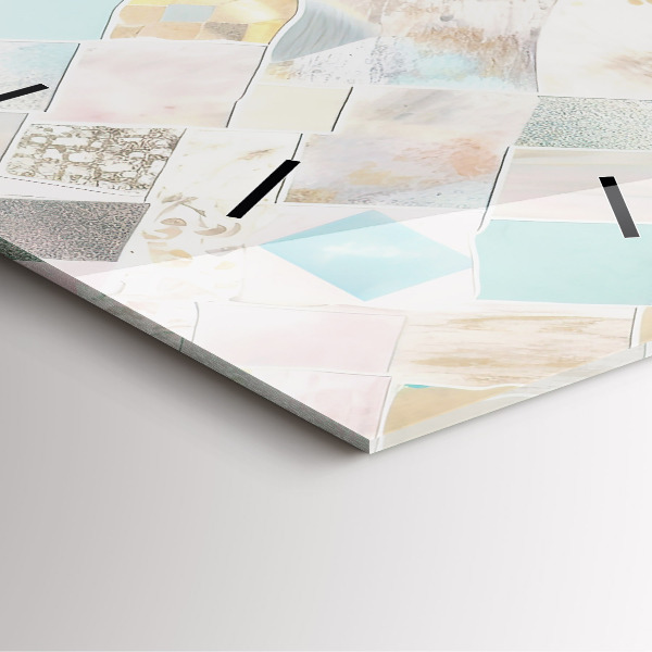 Orologio quadrato Piastrelle colorate