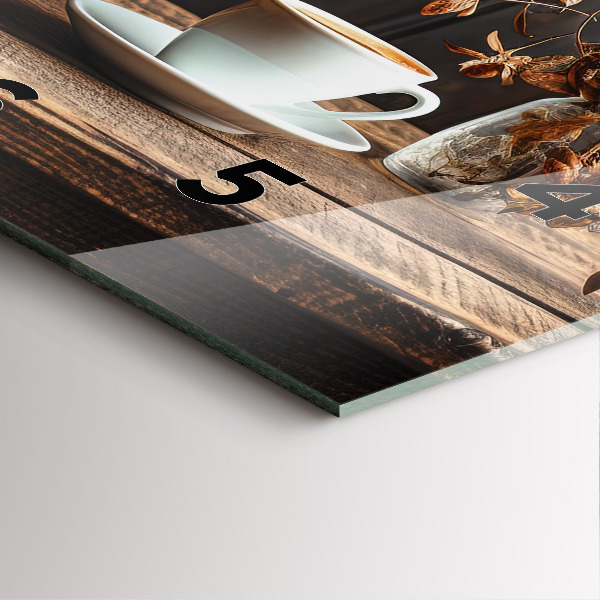 Orologio quadrato Una tazza di caffè