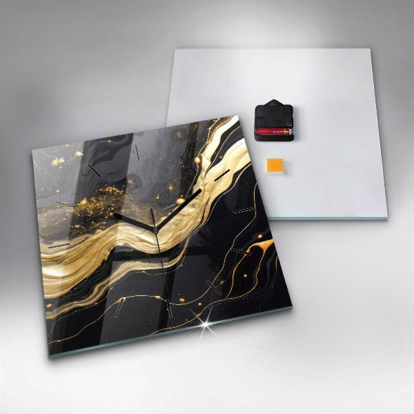 Orologio quadrato Marmo oro