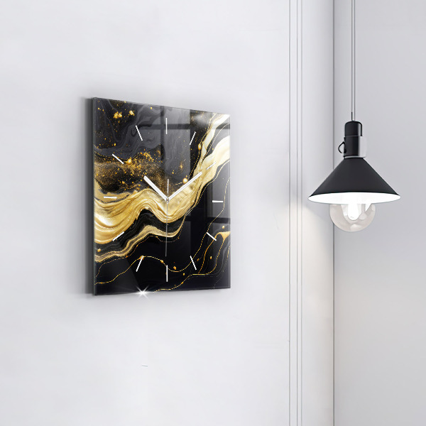 Orologio quadrato Marmo oro