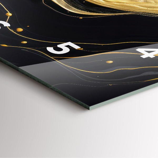 Orologio quadrato Marmo oro