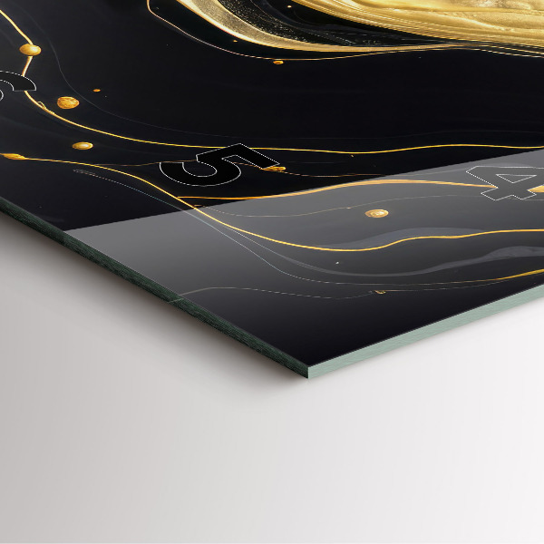 Orologio quadrato Marmo oro