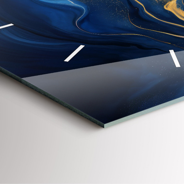 Orologio quadrato Marmo blu