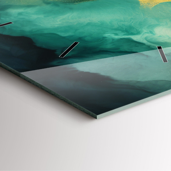 Orologio quadrato Marmo verde