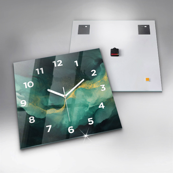 Orologio quadrato Marmo verde