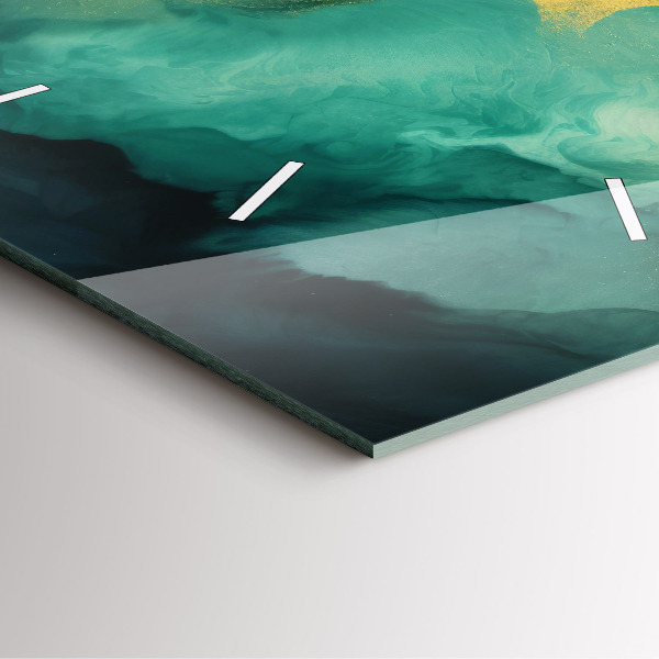 Orologio quadrato Marmo verde