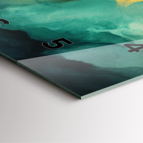 Orologio quadrato Marmo verde