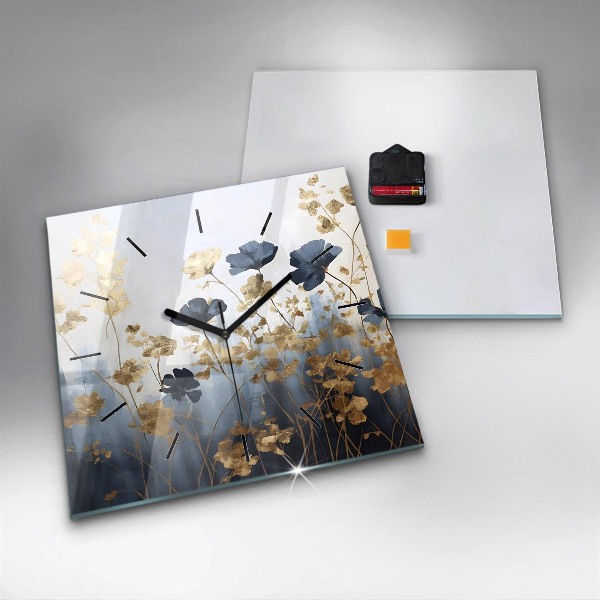 Orologio quadrato Fiori astratti