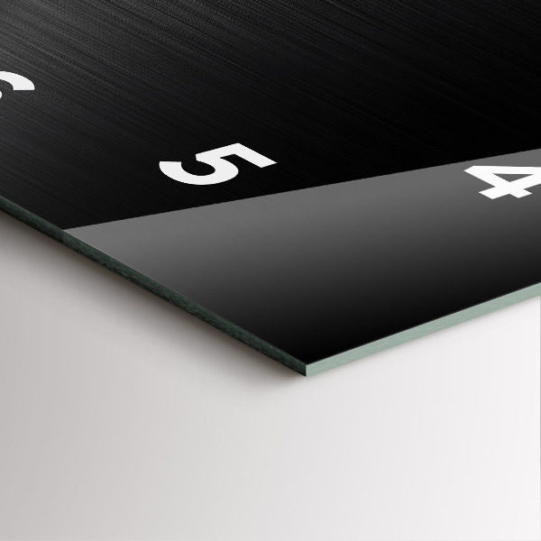 Orologio quadrato Linee nere e argentate