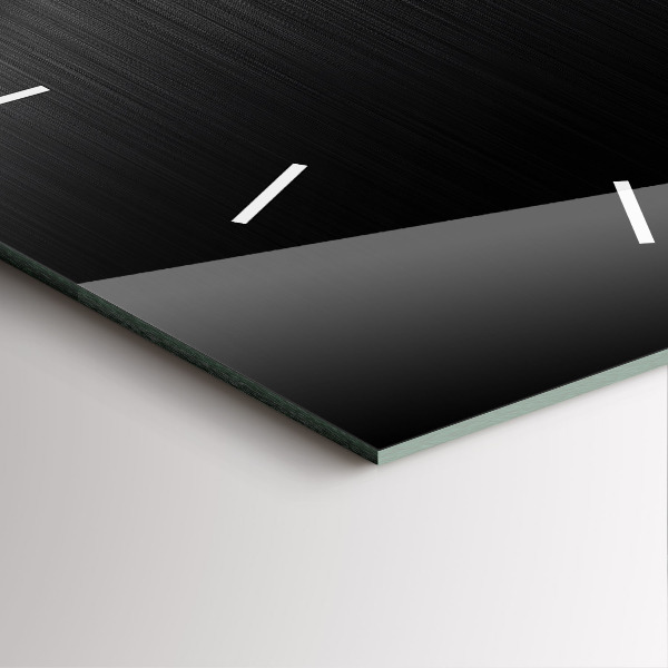 Orologio quadrato Linee nere e argentate