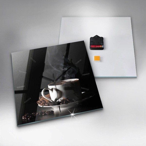 Orologio quadrato Una tazza di caffè