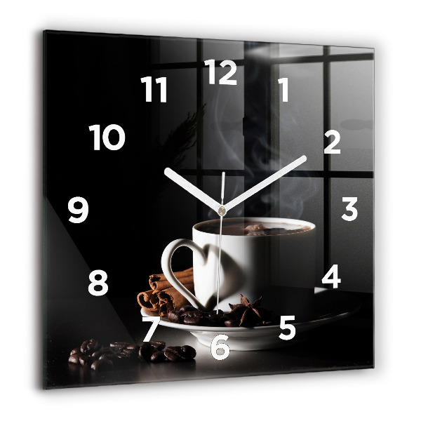 Orologio quadrato Una tazza di caffè