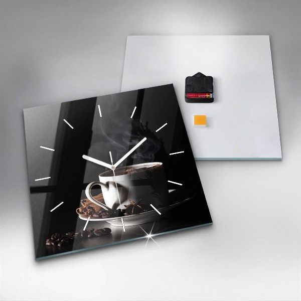 Orologio quadrato Una tazza di caffè
