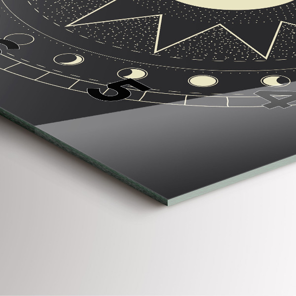 Orologio quadrato in vetro Fasi lunari