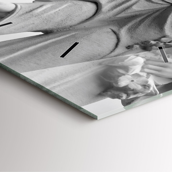 Orologio quadrato Scultura di un vecchio angelo