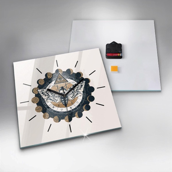 Orologio quadrato Fasi lunari e l'occhio