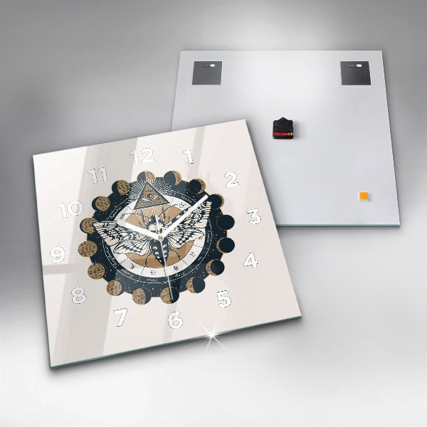 Orologio quadrato Fasi lunari e l'occhio