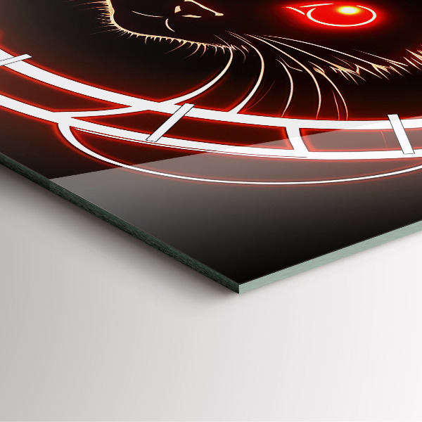 Orologio quadrato Gatto con gli occhi rossi