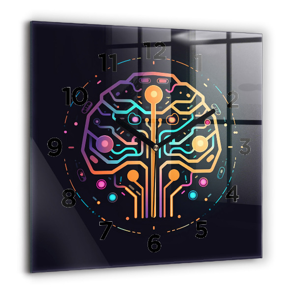 Orologio quadrato Astrazione colorata