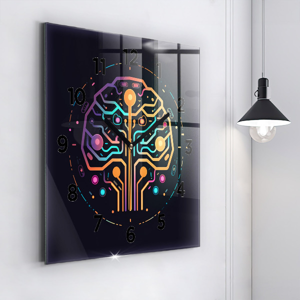 Orologio quadrato Astrazione colorata