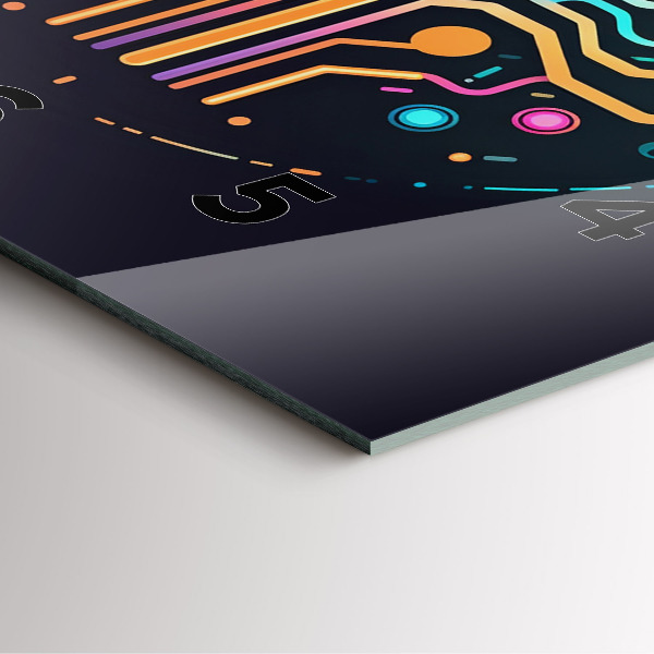 Orologio quadrato Astrazione colorata