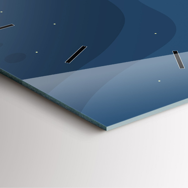 Orologio quadrato Onde blu