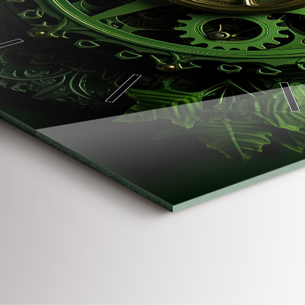 Orologio quadrato Meccanismo verde