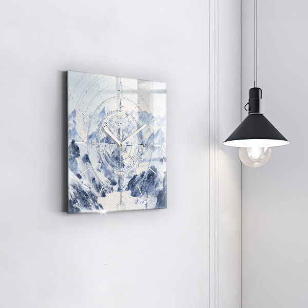 Orologio quadrato Disegni blu