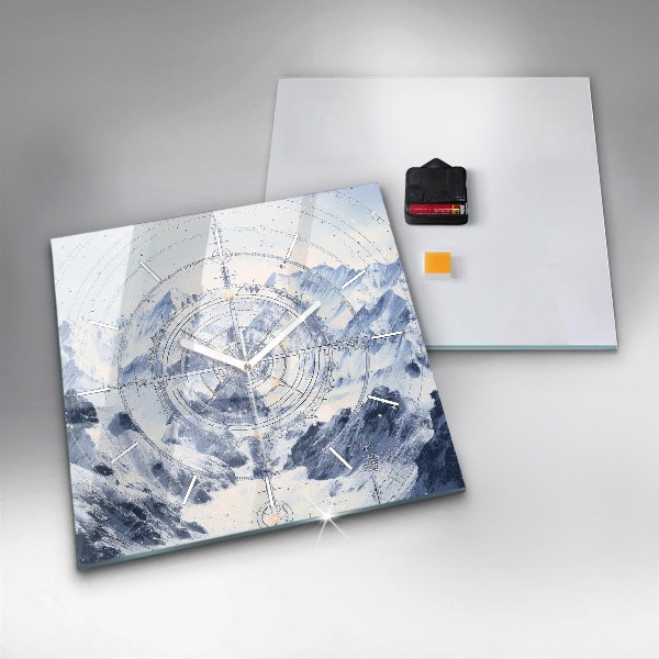 Orologio quadrato Disegni blu