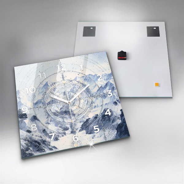 Orologio quadrato Disegni blu