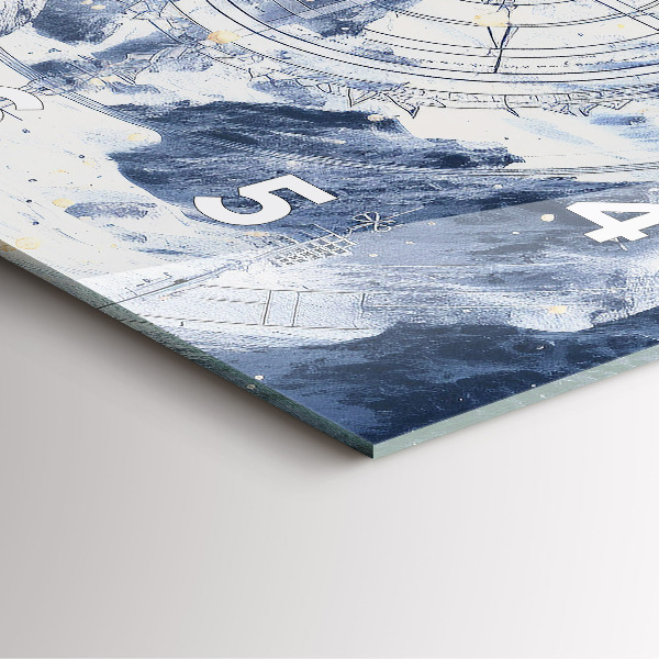 Orologio quadrato Disegni blu