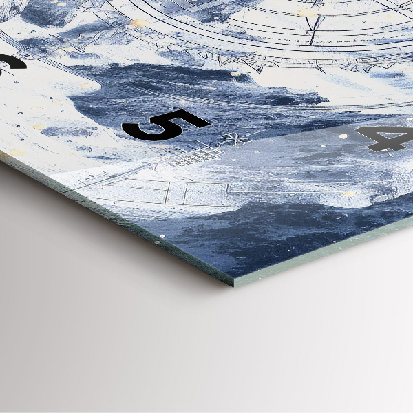 Orologio quadrato Disegni blu