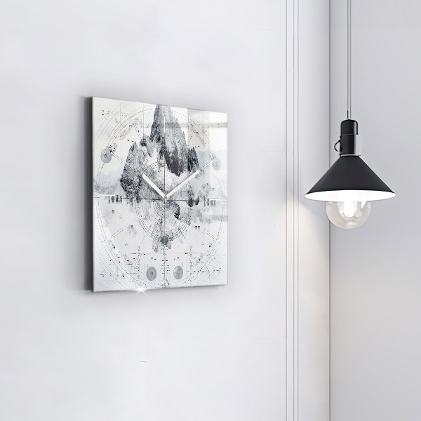 Orologio quadrato Montagne dei cartoni animati